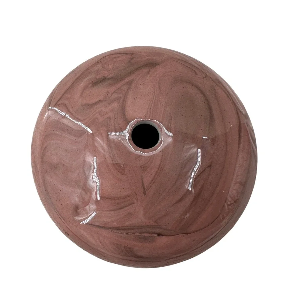Hebridean Pottery Isle of Lewis Bud Vase Fear an Eilean Marbled Pink Ceramic 4in